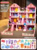 Casa de Bonecas Brinquedo de Montar Amazon Transfronteiriço Conjunto Infantil Simulação de Villa Brinquedo de Menina Castelo de Villa Princesa Geração