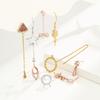 Aretes de Plata S925 Soporte Vacío Hecho a Mano diy Incrustado con Ámbar Cera de Abejas Perla Cuenta Redonda Aretes Soporte Vacío Accesorios para Mujer