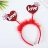 2026 Diadema de Corazón con Lentejuelas Rojas para el Día de San Valentín Transfronterizo Decoración para Fotos de Fiestas y Festivales Tocado Venta al por Mayor en Stock