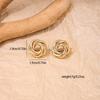 1 Par de Aretes de Diseño Metálico Moderno Europeo y Americano con Forma Regular de Anillo para Mujer, Sencillos y de Alta Gama
