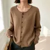 Suéter Cárdigan Suave y Acogedor Oso de Miel para Mujer 2026 Otoño/Invierno Nuevo Holgado Adelgazante Versátil Prendas de Punto Abrigo Top