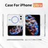 Adecuado para Funda de Teléfono Apple Duo, Transparente Cobertura Completa Goteo de Aceite Succión Magnética Plegable Izquierda-Derecha Integrada Funda de Teléfono iPhone Duo