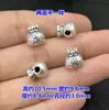 S99 pé prata palavra jifu bolsa rica dinheiro 3D duro prata furo grande conta corda de mão trançada corda vermelha tornozeleira acessórios DIY