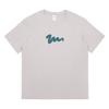 Camiseta de algodón de 230 g con estampado de bolígrafo, manga corta, cuello redondo, holgada, para mujer, venta al por mayor