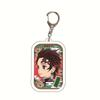 Llavero de Anime Demon Slayer Kamado Tanjiro Nezuko Acrílico Patrón de Dibujos Animados Mochila