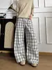Pantalones casuales de pierna ancha estilo americano transfronterizos para hombre, silueta recta holgada de verano, pantalones casuales versátiles con bloques de color
