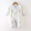 Mono Acolchado para Bebé Otoño/Invierno 40g Recién Nacido Algodón Puro Sin Etiquetas Ropa de Mariposa Manga Larga Engrosado Cálido Ropa de Monje