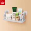 Estante de almacenamiento para objetos pequeños montado en la pared sin perforaciones, estante organizador para cosméticos de baño, estante organizador para tarros de especias de cocina, almacenamiento para el hogar