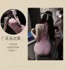 Guinuo 200 jin talla extra sexy transparentes pijama deseo puro sin necesidad de quitarse falda ajustada a la cadera coqueta interés sexual pijama cadena en la cintura matahombres
