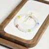 Pulseras Apilables de Ágata Blanca Natural de Doble Círculo, Populares Pulseras de Diseño de Nicho Estilo Chino para Mujer, Joyería de Mercado Nocturno de Gran Venta