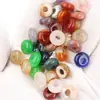 Cuentas de Ábaco Naturales de Agujero Grande para Joyería, Cuentas Sueltas, Cuentas para Hilo, Accesorios para Manualidades de Cabello, Pulsera Transfronteriza