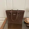 Bolsa Tote de Ombro Moda Versátil Grande Capacidade Tendência Estampa de Leopardo Texturizada Nova Retro Primavera 2026
