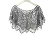 Estilo Europeo y Americano Retro Shawl de Cena Lentejuelas Vestido de Noche Chal Pequeño Top Corto Chal Impermeable Capa