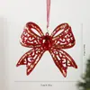 Juego de Adornos Navideños Translúcidos Rojos y Dorados, Combinación de Colgantes Navideños Acrílicos con Purpurina Vintage, Accesorios para Decoración de Árbol de Navidad