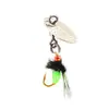 Cebo de Pesca con Mosca Mejorado Veneno Mosquito Micro-Cebo Pesca con Mosca Boca de Caballo Rayada Blanca Arroyo Tilapia Gancho de Mosca Venta al por Mayor