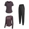 Ropa de Fitness para Mujer Yoga, Talla Grande, Corte Holgado, Elástica, Suave, Adelgazante, Deportiva, para Correr, Pérdida de Peso, Transpirable, Secado Rápido, Traje