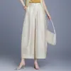 Estilo Novo Verão 2026 Calças Lanternas Estilo Chinês Novo Estampadas com Barra Curva para Mulheres Estilo Novo Verão 2026 Calças Femininas para Figuras Baixas de Perna Larga