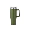 Taza Térmica de Viaje Aislada de 40 oz con Asa y Popote, Taza de Acero Inoxidable de Doble Pared al Vacío, Mantiene la Bebida Fría y Caliente, Termo para Café de Viaje