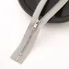 Dentes de Ouro Branco Dentes de Prata Zíper Metálico de Ponta Fechada Nº 3 Zíper de Dentes de Prata Autotravante, Disponível em Vários Tamanhos e Cores, Pronto para Envio