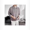 Suéter azul marinho britânico Yuppie, marca da moda masculina, Yuppie Shuai Fried Street, camisa polo com meio zíper, jaqueta leve estilo maduro