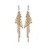 Pendientes de Borlas Largas de Venta Caliente Transfronterizos para Mujer, Diseño de Nicho, Pendientes de Alta Gama, Pendientes Pequeños para Banquetes que Resaltan el Rostro
