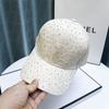 2023 Sombrero Nuevo para Mujer estilo coreano casual que combina con todo gorra de béisbol con pedrería moda primavera y verano gorra con visera a prueba de sol incrustada con diamantes