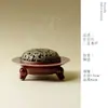 Incensário com Três Pernas na Cor Vermelha, Adequado para Uso Doméstico, para Uso Interno com Incenso de Sândalo e Agarwood, Cerimônia de Incenso, Incenso Estilo Zen e Selos de Incenso