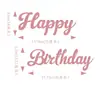 Pegatinas de Pared de Letras de Feliz Cumpleaños de Fieltro Nuevas de Amazon Transfronterizas Decoración de Atmósfera para Pared de Fondo de Fiesta Accesorios para Fotos