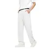 Pantalones de traje para hombre, de primavera, de pierna ancha, rectos, holgados, informales, de primavera, holgados, con drapeado