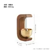 Base de campana de cobre de madera maciza montada en puerta timbre de entrada dopamina campana de viento estilo japonés decoración colgante regalo de inauguración de casa