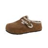 Zapatillas Birkenstock Retro con Suela Gruesa y Aumento Interior para Mujer para Usar Afuera Otoño 2025 Nueva Moda Slip-On Slip-Ons