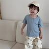 Roupas Infantis Verão Estilo Fino Máscara de Verão para Bebê Camiseta de Manga Curta Calça Anti-Mosquito Estilo Coreano Roupa Infantil Conjunto para Meninos