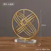 Estilo Luxo Leve Arte em Ferro Folha Dourada Bola de Cristal Decorações Casa Sala de Estar Entrada Mesa de Trabalho Ornamentos com Sensação Avançada