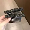 Peine para el Cabello con Pedrería Negra para Mujer, Herramienta de Peinado de Alta Gama, Nuevo Accesorio Versátil para el Peine