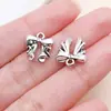 Set de 20 Piezas de Nicho Estilo Coreano de Plata Antigua Lazo Calado Colgante para Corbata Dijes Pequeños Accesorios de Ropa DIY Componentes para Collares