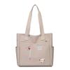 Bolso de Hombro Bordado con Flores para Mujer Venta Caliente de Comercio Exterior Bolso Tote Grande para Mujer Viajera Bolso de Axila de Lona Barato