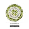 Tapete de chá com isolamento térmico de concha fina do Sudeste Asiático, tapete decorativo para tigela de chá, sobremesa, restaurante de hotel de alta classe, lanche