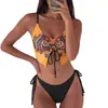 Marca Independente 2026 Novo Biquíni Color Block Estilo Europeu e Americano Conjunto de Duas Peças para Mulheres Moda Praia de Férias Biquíni