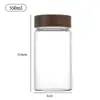 Frasco de Almacenamiento de Madera de Acacia para Uso Diario Frasco Transparente de Borosilicato Alto con Tapa Frasco de Almacenamiento de Vidrio Frasco de Vidrio Sellado