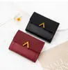 Nuevo Tarjetero y Billetera Compacta para Mujer Estilo Coreano Plegable en Tres Mini Estuche para Tarjetas con Múltiples Ranuras