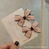 Coreano doce Mori crianças estudante menina grampo de cabelo rosa xadrez pequeno arco clipe clipe lateral franja clipe clipe
