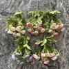 Flor de seda artificial, rosa Yuanbao de otoño, para bodas, salas de estar, decoración del hogar, flores falsas, arreglos de jardín, ramo de rosas