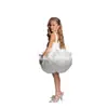Vestido branco de princesa estilo novo para meninas, vestido de alça de verão infantil transfronteiriço europeu e americano, adequado para desfiles e eventos, com saia bufante floral