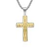 Colgante de cruz de acero inoxidable con diseño de cuchillo de última generación personalizado, moderno colgante de acero de titanio, collar con colgante de valor Yan