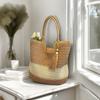 Bolso Popular Transfronterizo de Paja Tejida Bolso de Hombro de Gran Capacidad para Mujer Bolso de Playa para la Orilla del Mar Bolso Tote para Mujer Bolso de Mano Fábrica