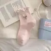 Meias finas de bolha para mulheres, primavera e verão, renda, cor sólida, meias curtas versáteis, leves, respiráveis, meias curtas com laço para mulheres