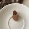Pinza para el Pelo con Botón de Amor Pied de Poule Pinza para el Flequillo de Niña Pinza de Pico de Pato con Flockado para Cabello Suelto Pinza de Amasar de Terciopelo Pinza marrón