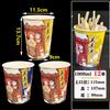 Copa Oden Anti-quemaduras Vaso de Papel Desechable Cubo Tazón de Papel Espesado con Tapa Caja de Embalaje Comercial para Llevar