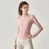 Cubierta Casual de Yoga para Mujer, Adelgazante, Transpirable, de Manga Larga, Ropa Deportiva para Exteriores, Entrenamiento de Pilates, Ropa Ligera de Fitness
