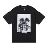 Comércio Exterior Marca da Moda Marca Roxa Logo Clássico de Letras Estampado Manga Curta Névoa Rua Americana Marca da Moda Camiseta